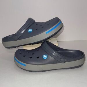 New Crocs Crocband II Charcoal Light Gray Clogs Sandals Shoe 11989 Size M-8 W-10